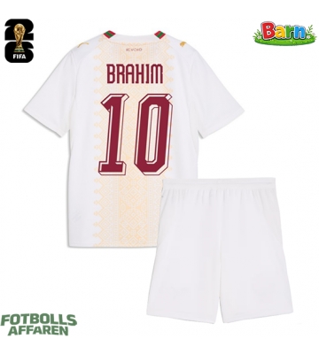 Marocko Brahim Diaz #10 Bortaställ Barn VM 2026 Kortärmad (+ Korta byxor)